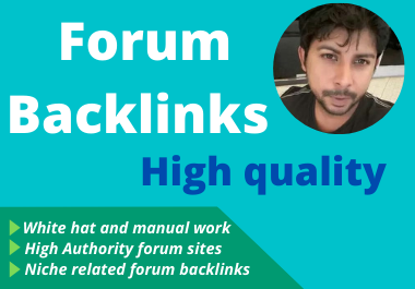I will Create high quality forum Backlink from high authority website for offpage seo plan
