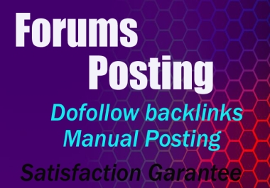 I Will Provide You High Quality Forums Post Backlinks