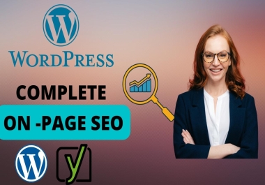 I will do on page SEO and optimize your wordpress website