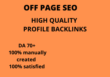 I will do 30 profile backlinks