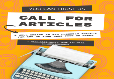 i write a friendly post for your blog and website,  and in any language