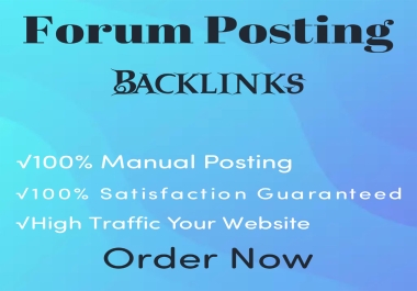 I will Create manually High Quality forum posts SEO backlinks.