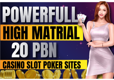 20 PBN Super-strong Homepage PBN for gambling Casino Poker Judi Bola Ufabet Da 50+ sites