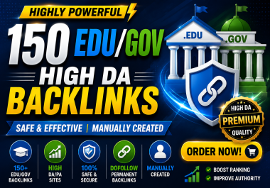 I Will Build 150 Powerful High DA Backlinks - 100 Manual & Safe