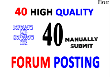 I will create high quality 40 forum post backlinks