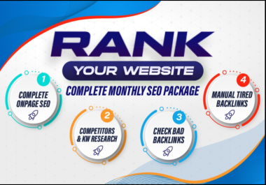 I will provide white hat SEO service monthly package