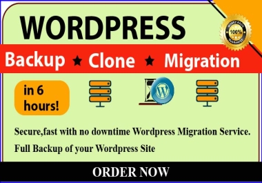 I will backup, migrate,  move or clone wordpress website