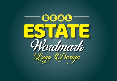 I will do real estate wordmark logo design