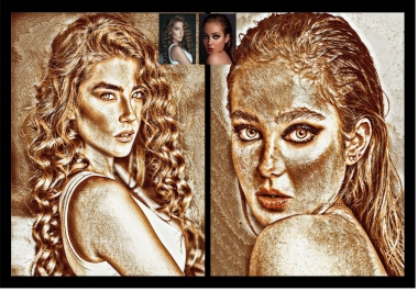 I will make alluring digital Coffee sketch portrait