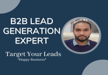 I will provide 500 High Targeted B2B leads,  B2B Lead Generation and Valid Emails