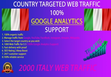 2000 ITALY organic web traffic to your website