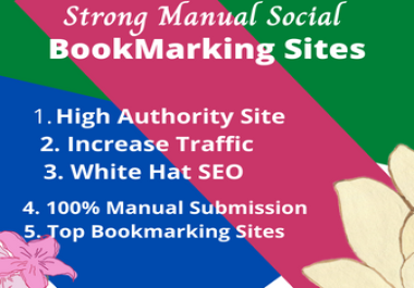I will do Manually High Quality 50 Social Bookmarking sites for SEO Ranking