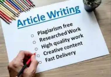 Write Amazing and Well Researched 1000 words Posts In Any Niche