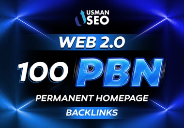 Create 100 PBN DA60+ dofollow permanent homepage web 2.0 backlinks rank your websites