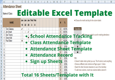 Create Your School Jobs Sheets/Template with this Editable Template