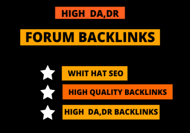 I will create 40 dofollow forum backlinks authority links 
