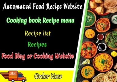 I will design responsive food blog, cooking, recipe wordpress website