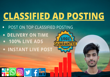 post top 70 free classified ads on top Ad post sites