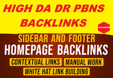 I will Create 30 Dofollow Sidebar and footer Homepage PBNs backlinks improve your site