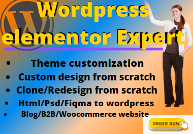 I will create, copy or redesign seo friendly wordpress website for you.