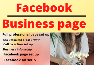 I will buildup & setup a wonderful & exceptable Facebook business page