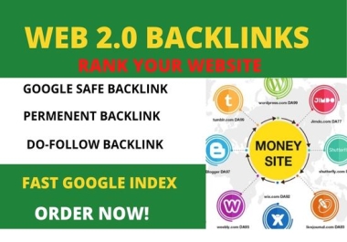 I will provide you 80 web 2 0 backlinks for google rank 1