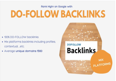 2000 Do-Follow Back links mix platforms backlinks profiles contextual etc unique domain 1560