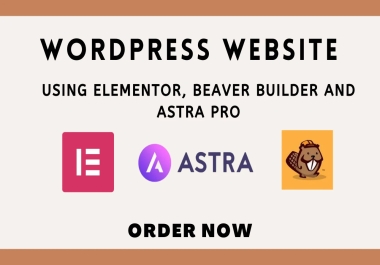 I will do wordpress website in beaver builder and elementor pro