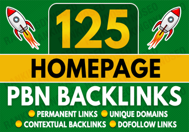 125 PBNS Backlinks Homepage High-Quality Dofollow Contextual Links