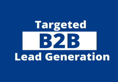 I'll give 300 highly targeted B2B leads and also valid e - mail addresses.