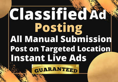 I crate 60 ad posting high traffics sites post your product