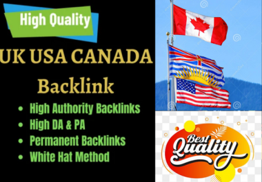 Ido 40 high quality dofollow USA UK Canada backlinks on high websites