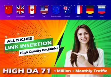 Link Insertion Niche Edit High DA 71 Do Follow SEO Backlinks