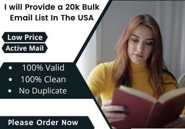 I will Provide a 40k manually collect bulk email list in the USA