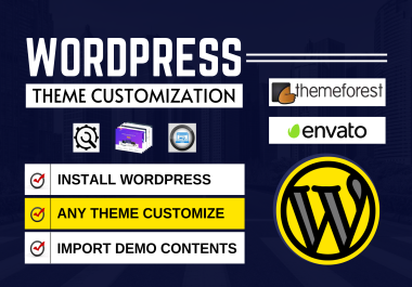 I will install WordPress,  setup theme and customization