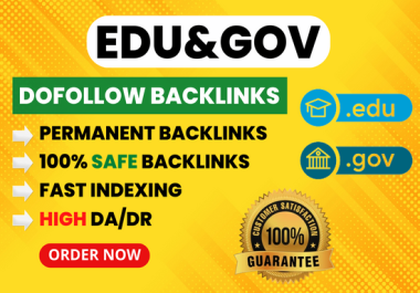 I will provide 30 edu and gov dofollow backlinks