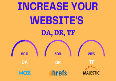 I will increase your website authority DA DR TF
