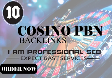 skyrocket 10 PBN Casino Betting Gambling Poker Powerful Dofollow Backlinks with DA/DR 50 Plus