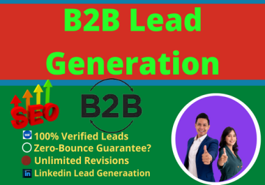 I will create 100 b2b lead generation email find,  informetion, web research