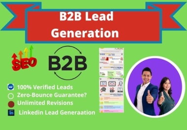 I do to b2b lead generation email find,  informetion, web research