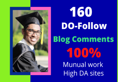 I will do 160 blog comment SEO dofollow natural backlinks