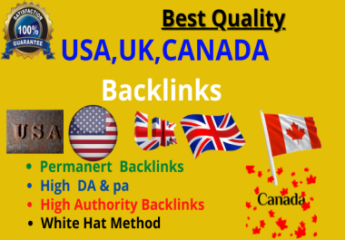 I can provide 35 usa,  uk,  canada Backlinks on high authority sites