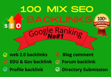 Rank Your Website with100 Do-follow Backlinks - Get Multi-Tiered,  Powerful SEO Backlinks