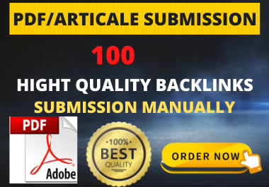 I will do 55 manual pdf submission on high authority websites