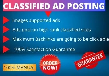 45 Classified Ads service to get more sale and traffics and high quality backlinks