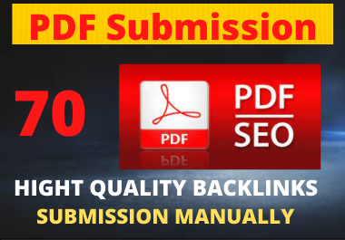I will do 70 manual pdf,  docs,  ptt share submission to high authority websites low spam score unique