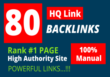 rank your website with my HQ 80 unique domain SEO dofollow backlinks plan