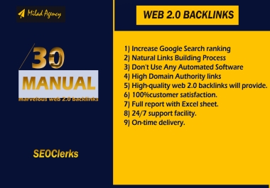 Build 30 Marvelous Web 2.0 Backlinks for Ranking