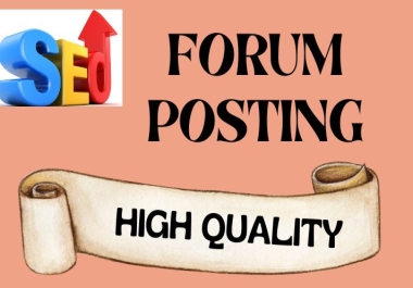 I will create forum posting seo backlinks to 50 high-quality websites