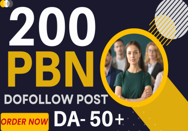 Boost Your website ranking -200 PBN Backlinks DA 50+ Best Quality